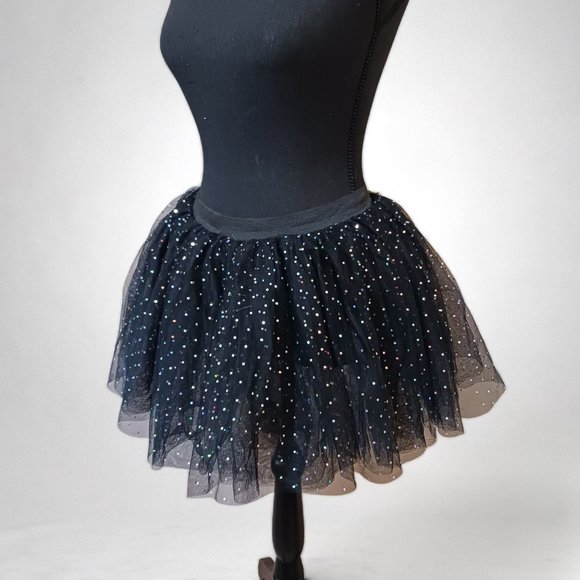 Claires Womens Glitter Polka Dot Tulle Tutu   Size M-L - Picture 1 of 6